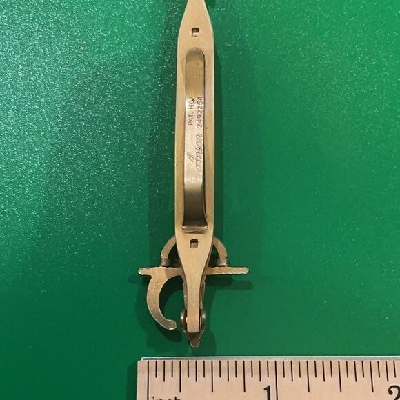 Vintage Signed Anson Gold-tone Sword Tie Clip - Picture 5 of 5